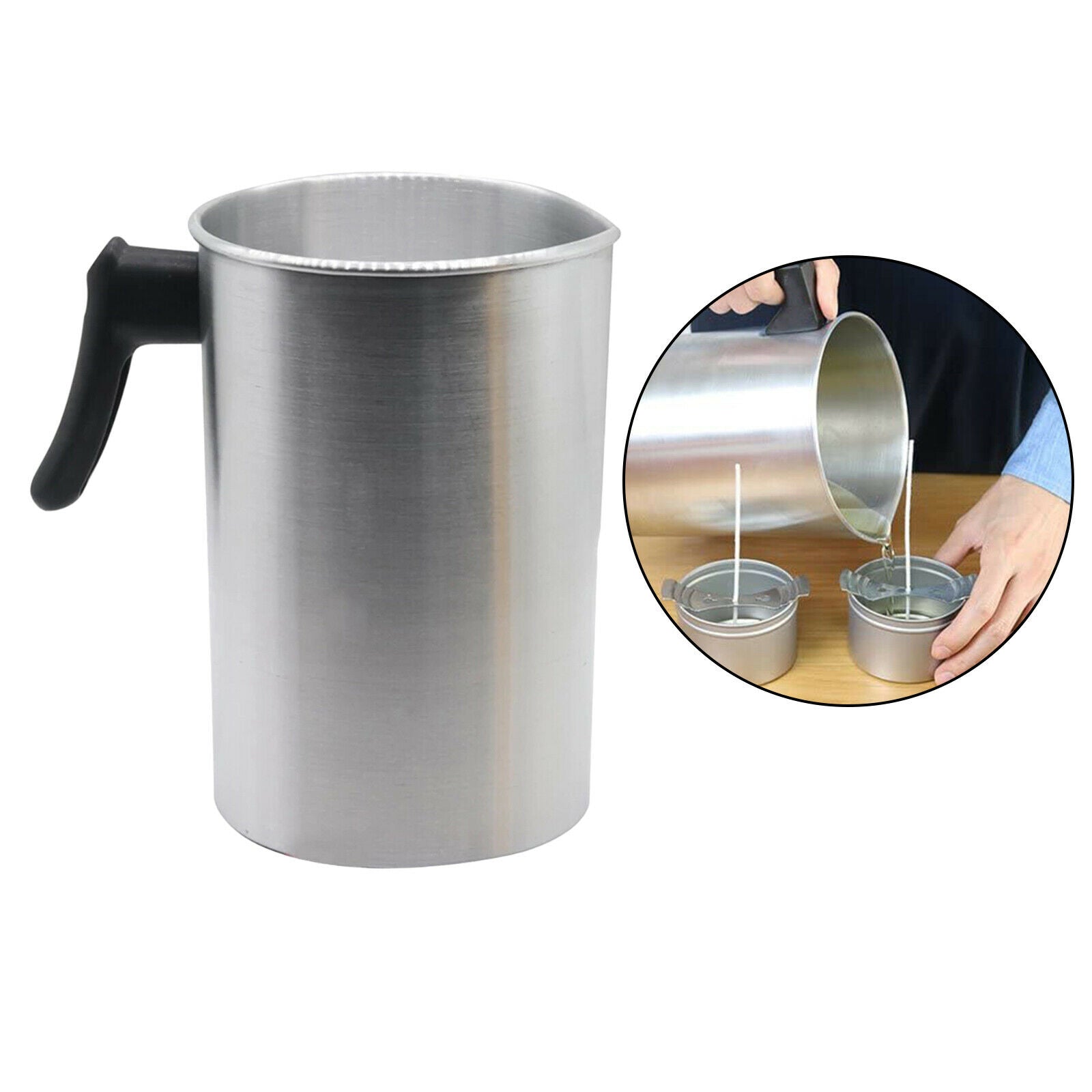 Aluminium Wax Melting Pot Candle Pouring Jug for Wax Beeswax DIY Soap Tool