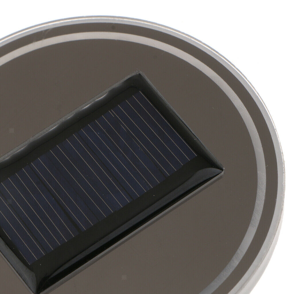 2x Universal Solar Cup Holder LED Light Pad Coaster Interior Decoration