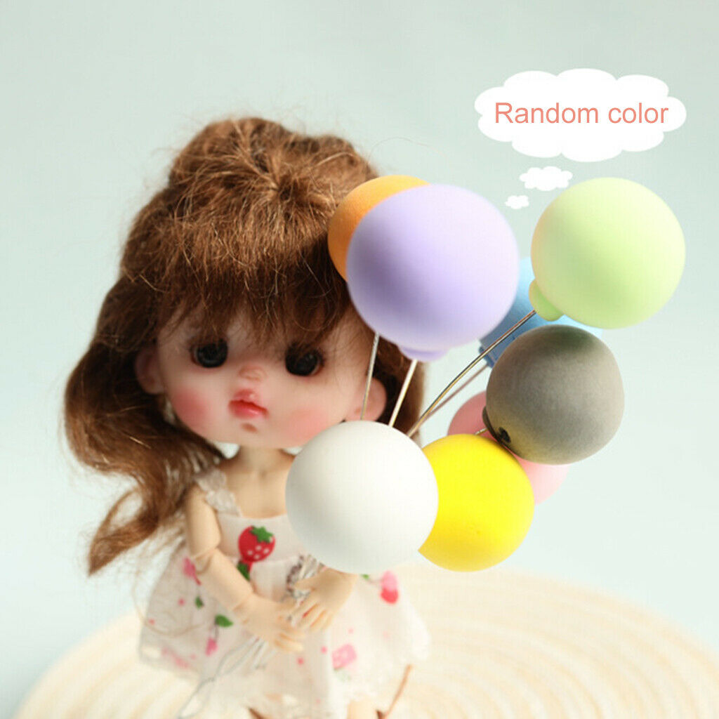 10pcs 1/12 Scale Mini Colorful Balloons Bedroom Fairy Garden Landscape Decor
