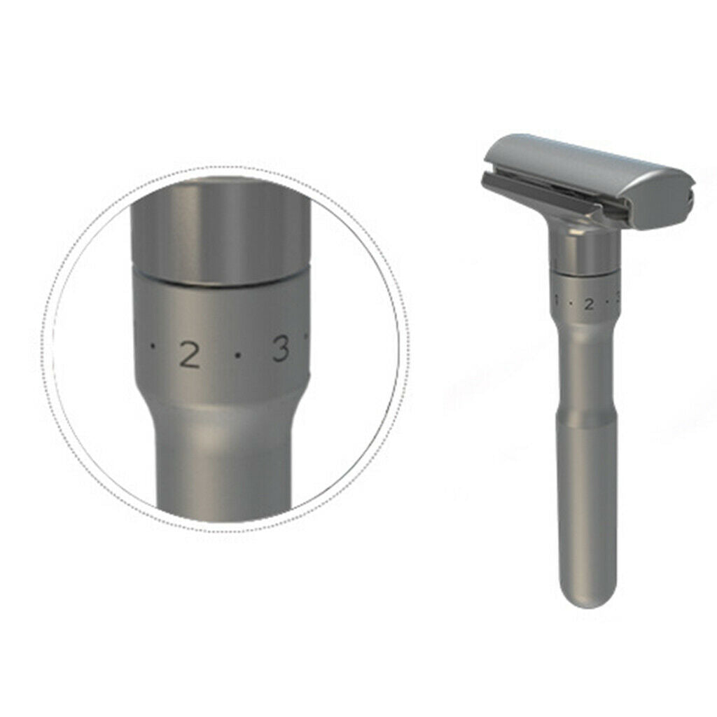 Mens Double Edge T Shaped Safety Razor Beard Shaver + Stainless Steel Blades
