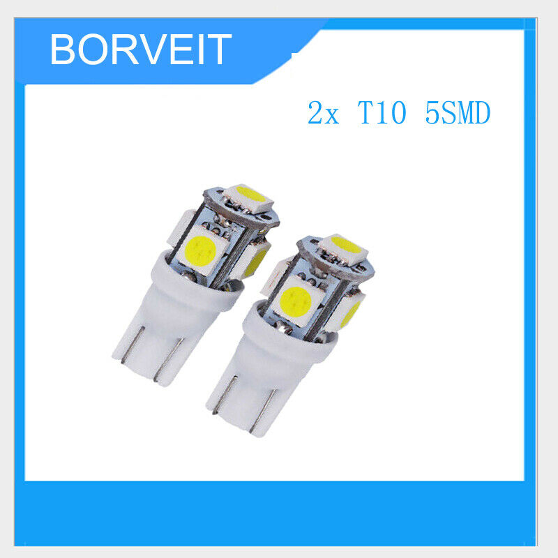 2x 921 LED License Plate Bulbs 6000K White Interior SMD T10 Light