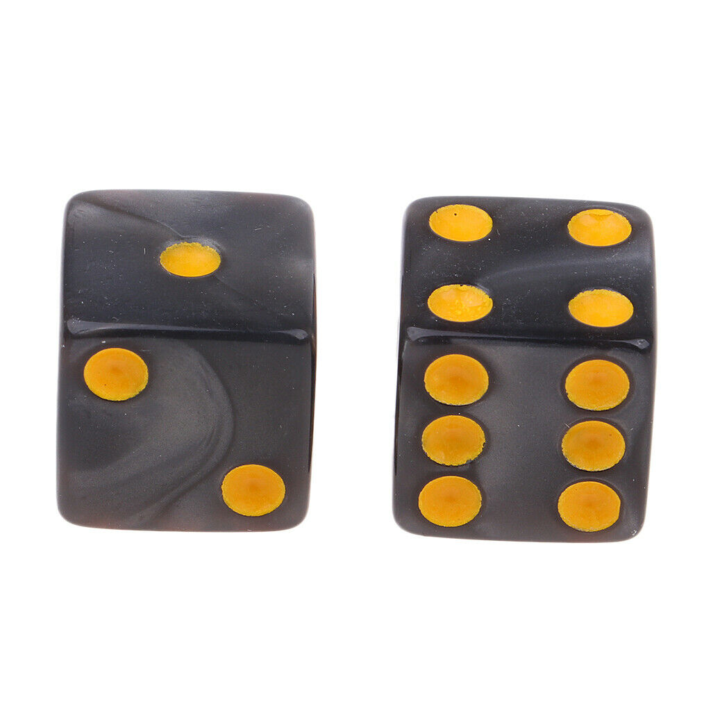 10Pcs Gray Square Six Sided D6 Dice Toys Dotted for MTG TRPG DND Play Gift