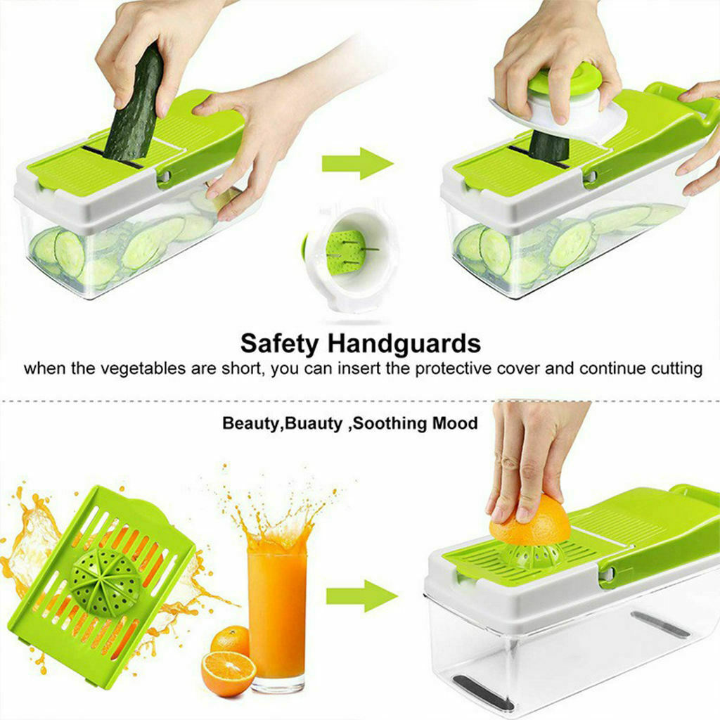 Multifunction Vegetable Chopper Recipe Grater Heavy Duty Veggie Slicer Dicer
