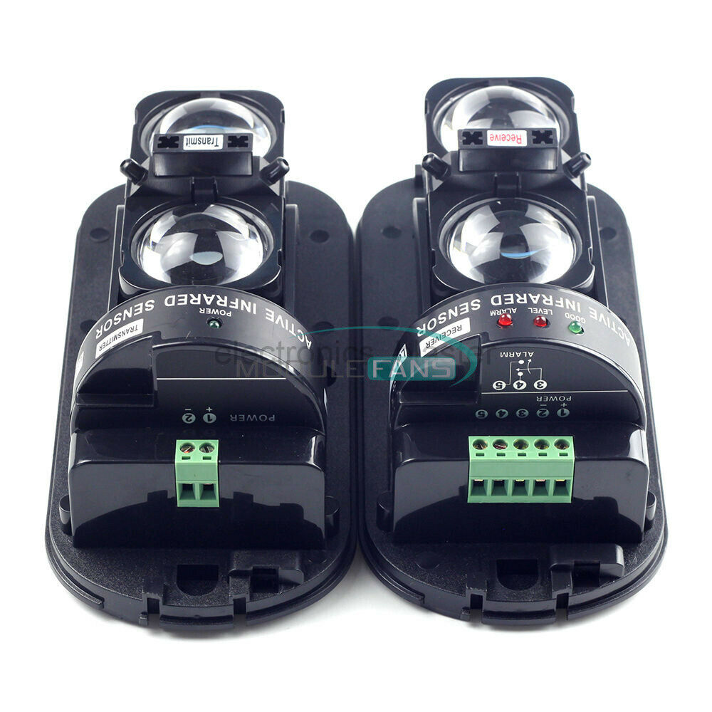 1pair Dual Beam IR Infrared Detector Module Burglar Alarm 100m for Home Security
