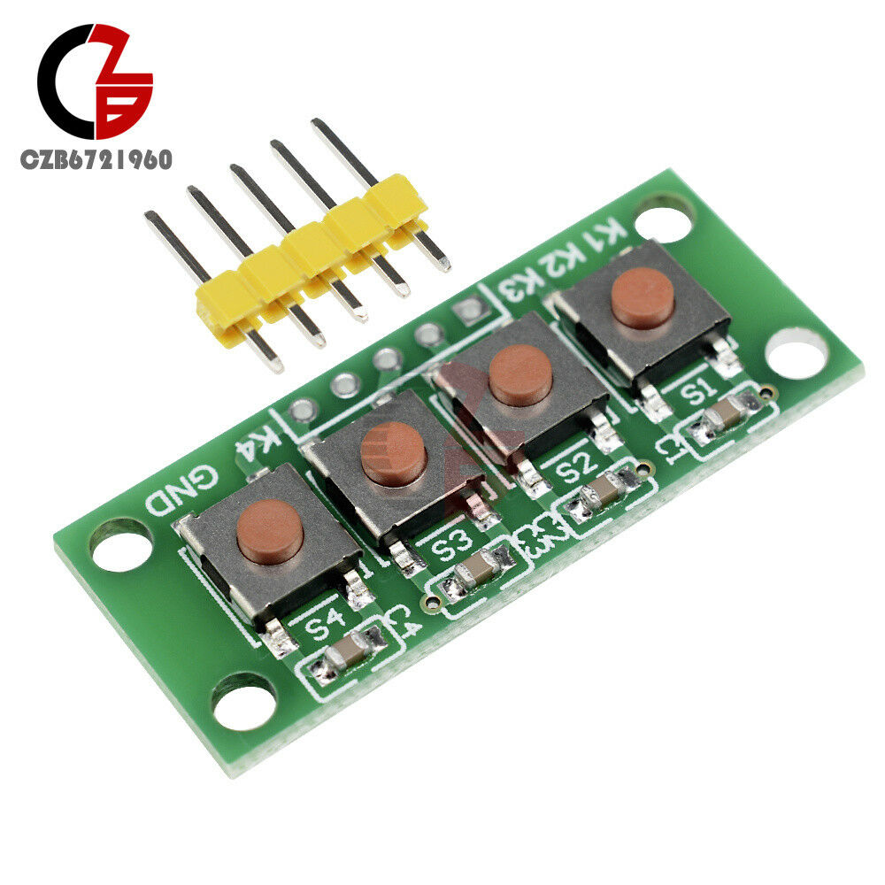 2PCS 5Pin 1x4 4 Keys Button Keypad Keyboard Breadboard Module for Arduino DIY