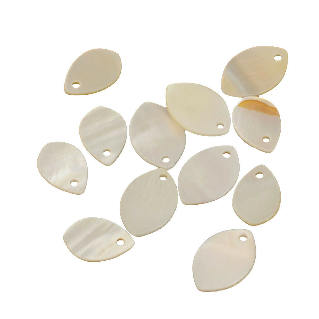 12pcs L&S Oval Natural Shell Charm Beads for Pendant Earing Bracelet Making