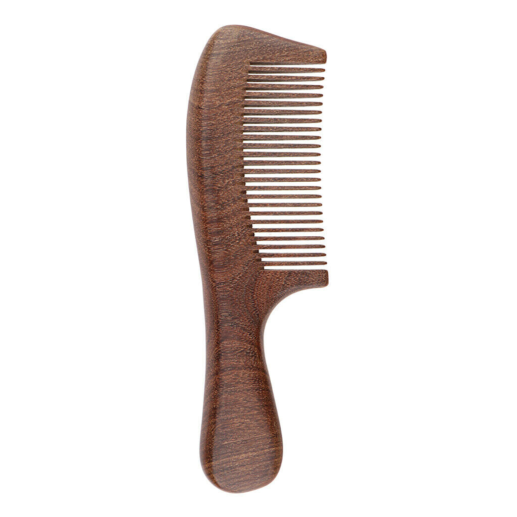 Wooden Close Tooth Hair Brush Natural Sandalwood Hair Beard Mustache Comb