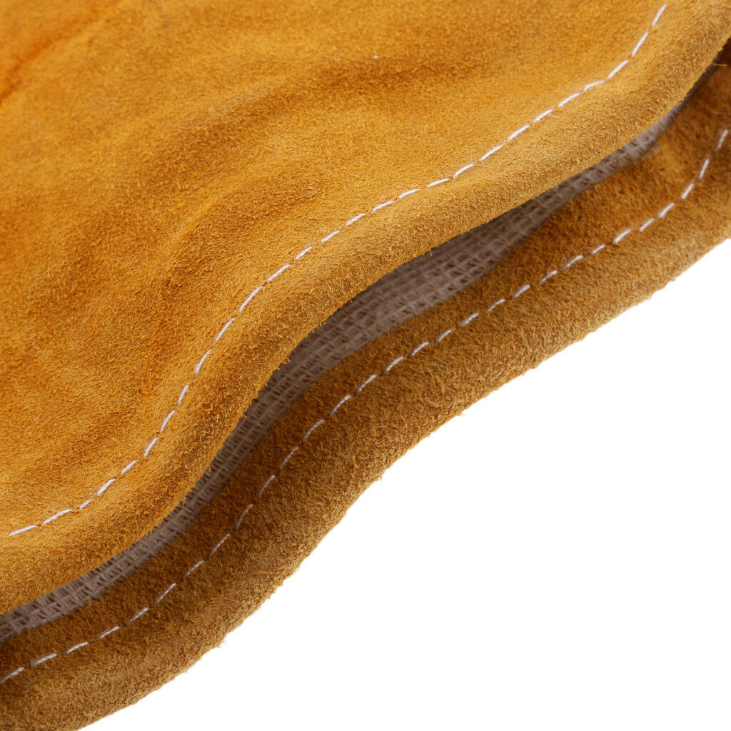 Pair Lightweight Tig Mig Welding Heat Resistant Work Gloves Cowhide leather