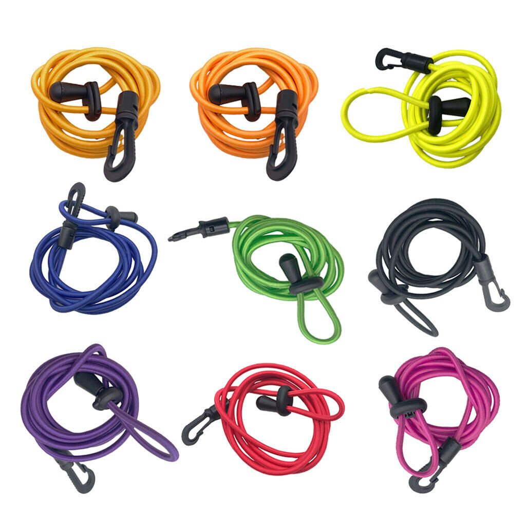 4Pcs Paddle Rod Leash Clip Boat Fishing Safe Cord Tether Coiled Lanyard