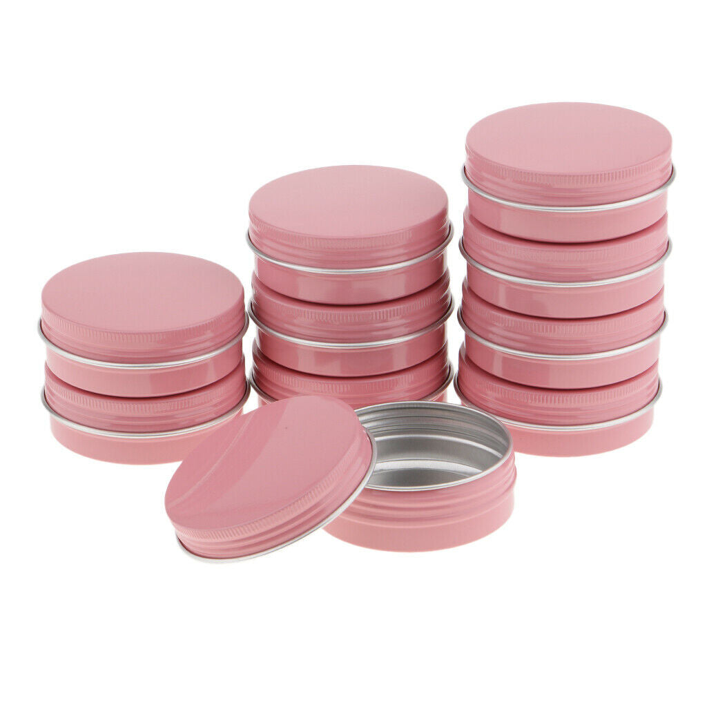 Aluminum Art Cosmetic Make Up Pot Lip Jar Travels Tin Container Box Screw Lid