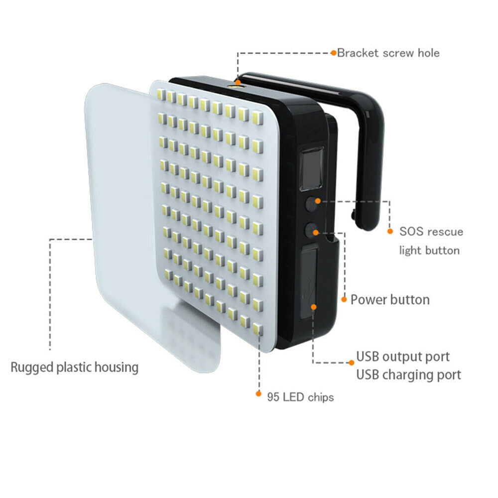 Portable USB LED Camping Lights Emergency Multi-function Flashlights Outdoor