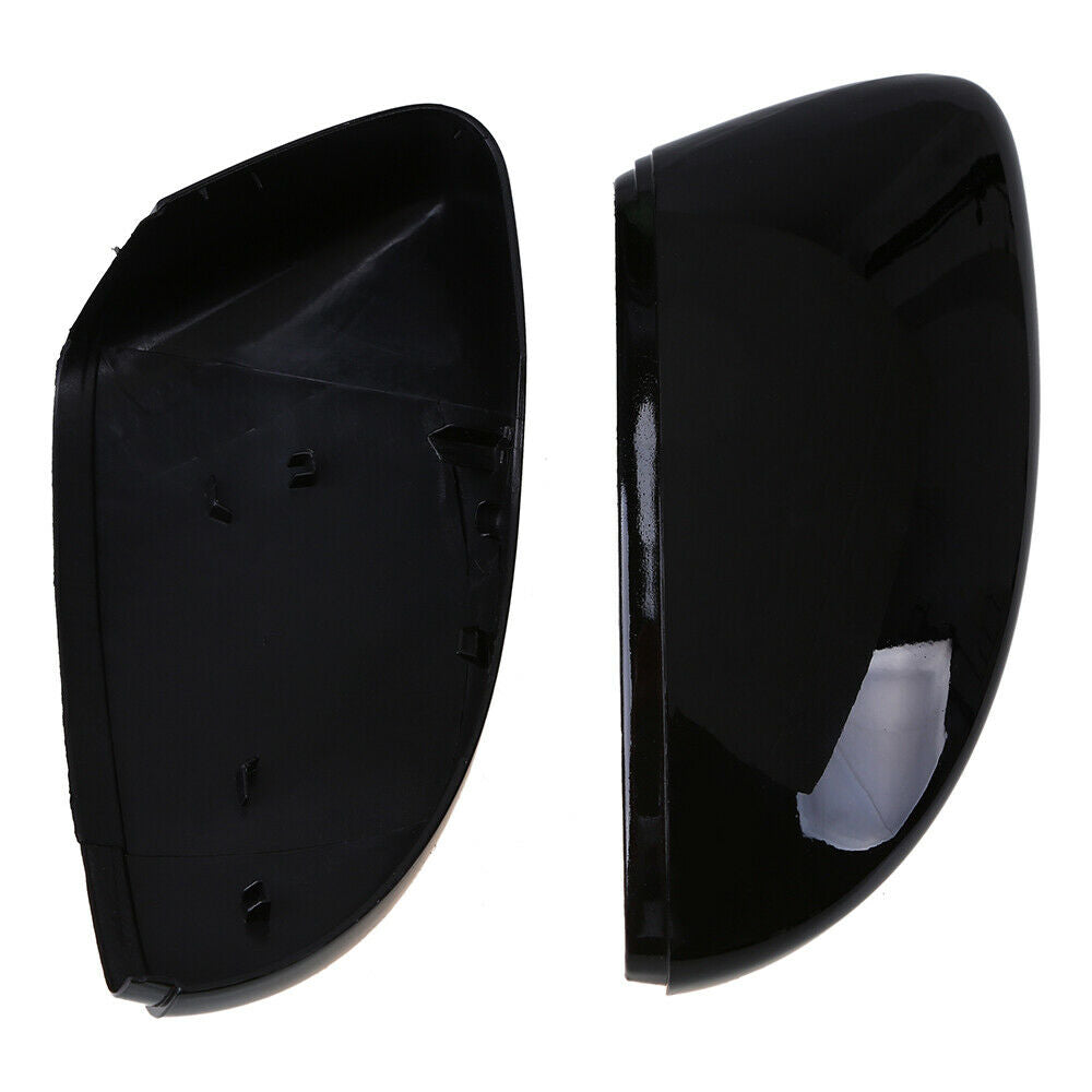 2X Rear View Mirror Trim Covers Gloss Black For VW Beetle Jetta Passat 2012-2016