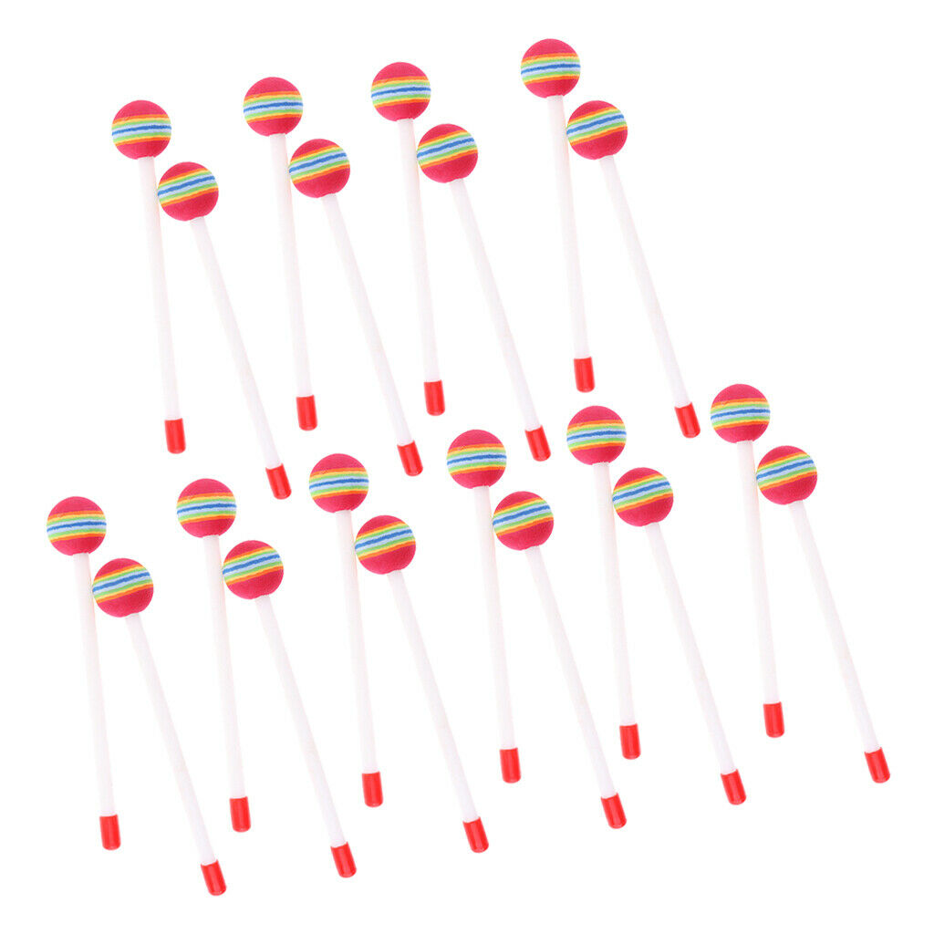 20 Pieces Hand Percussion Drum Knock Hammers Stick Kids Baby Early Toys