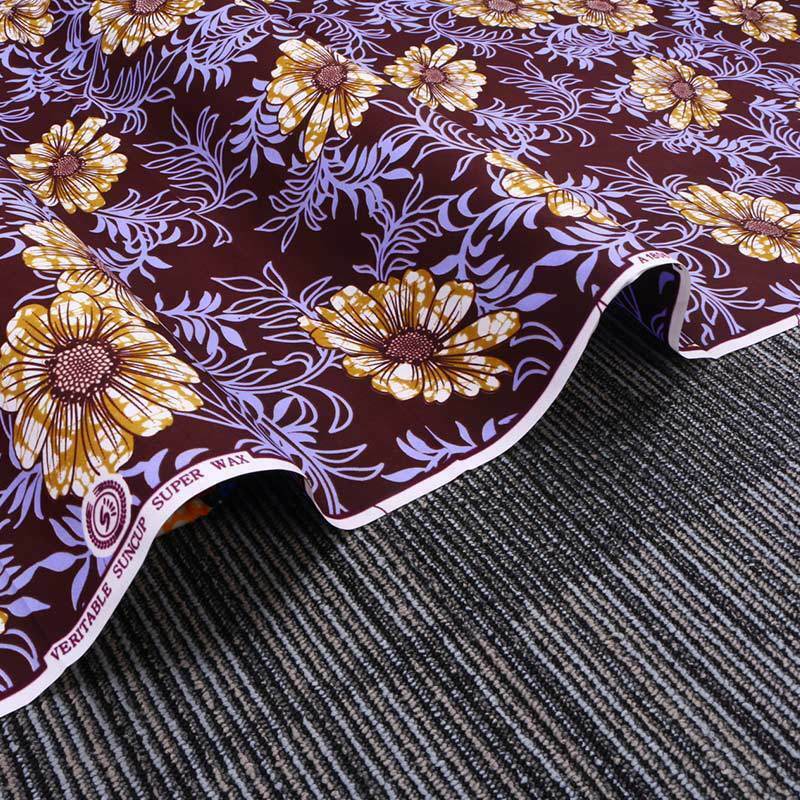 1 Yard Flower Printed Polyester Cloth Fabric DIY Sewing Garment Dress Material
