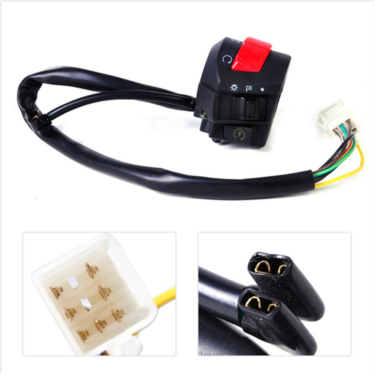 Universal 2x Motorcycle Handlebar Horn Turn Signal Light Control Switch 7/8''