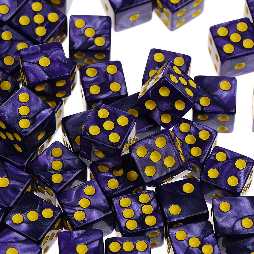 100pcs 6-sided dice spot dice 14mm for board games, party games