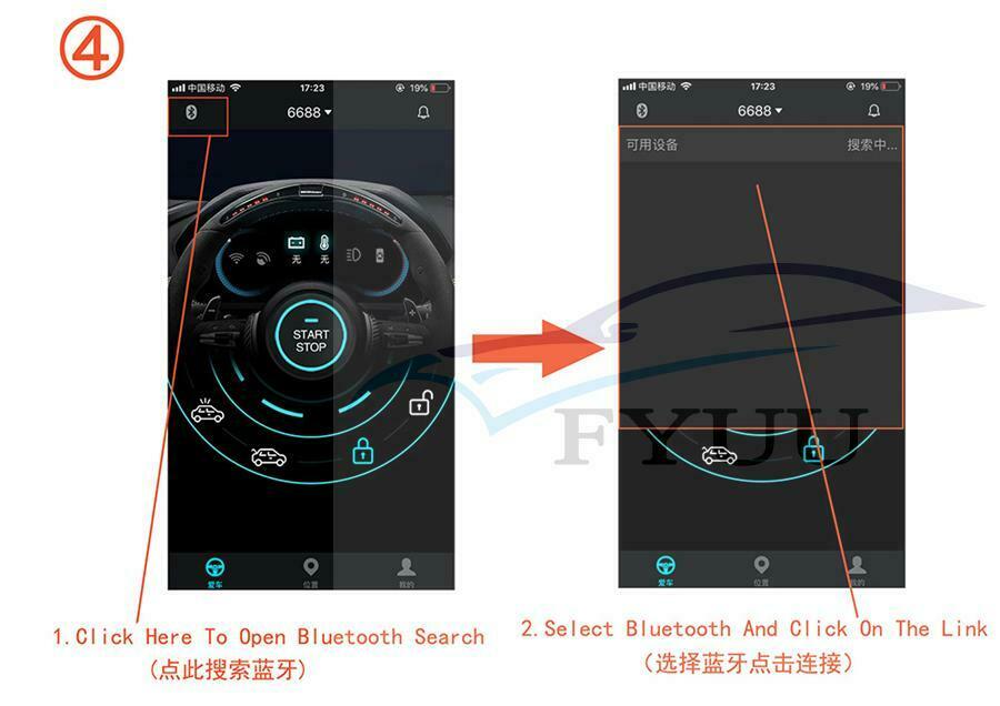 Car Remote Starter Keyless Entry BT Smart Start System App Smartphone Remote