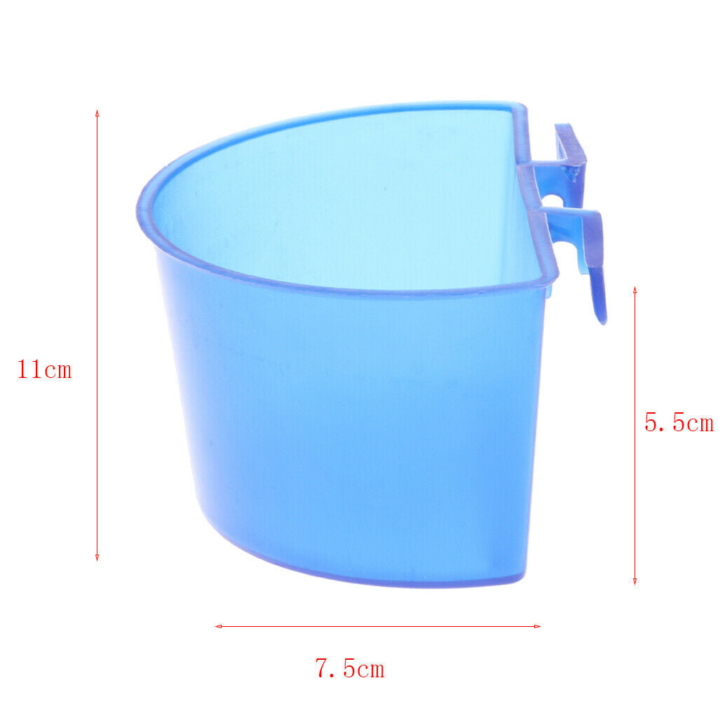 10 Pcs Bird Pigeon Feeder Container Holder Cage Hanging Cup for Parrot Budgie