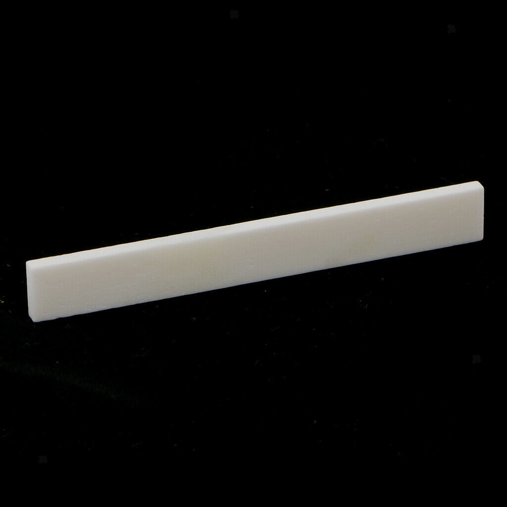 5x Durable Guitar Bone Bridge Saddle String Instruments Accessory 80x3x10mm