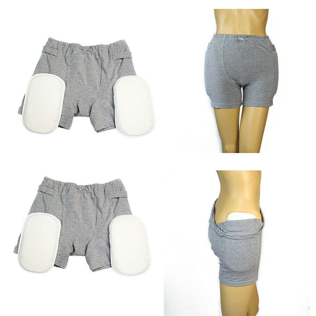 2X Hip Fractures Protector Pant Support Shield Fall Prevention Women Elderly