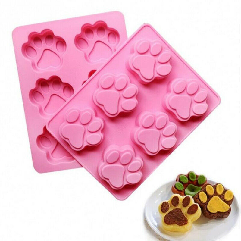 Cat Paw Shape Silicone Bakeware Baking Mold Chocolate Cookie Soap Fondant Mo XC