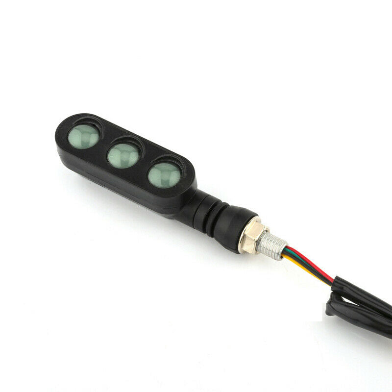 2PCS Motorcycle Dirt Bike Scooter LED Turn Signal Dual Light Blinker Indicator