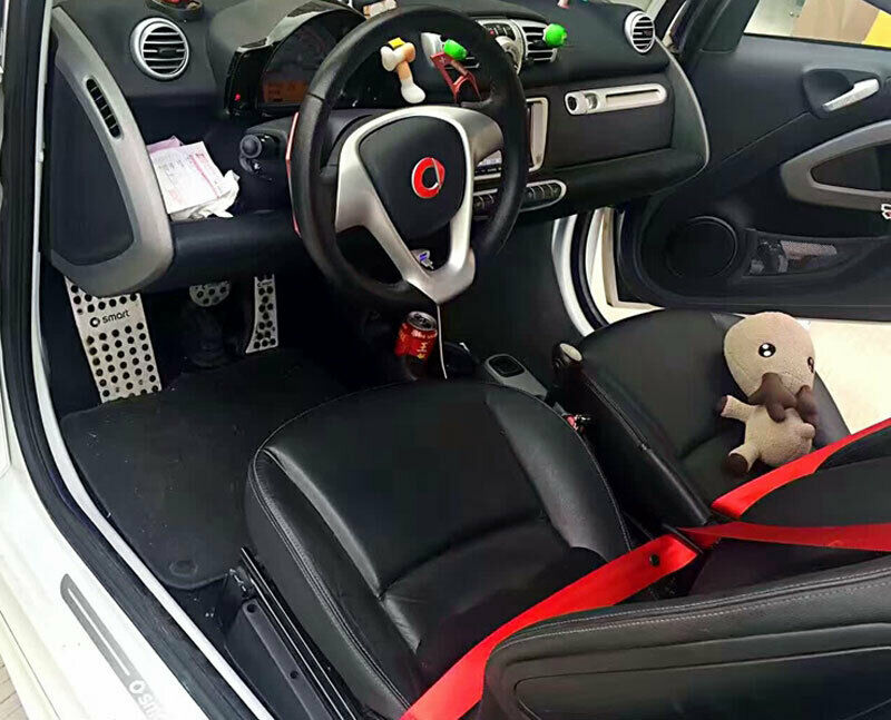 Seat Belts Red 3.6M Harness 3 Point Auto Racing Front Car Safety Retractable Lap