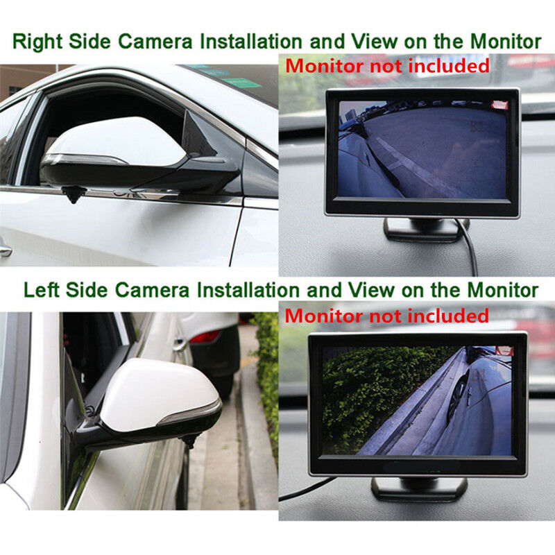Adjustable Car Front Left Rear View Camera Light Sensitive LED Night Vision