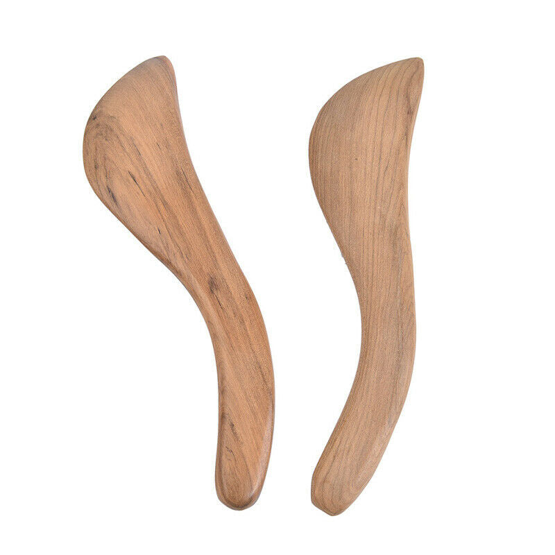 1PC Fragrant Wood Scraping Board S-shaped Wooden Scraper Massager Gua Sha.l8