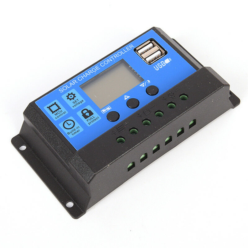 10A 12V/24V Solar Panel Charger Controller Battery Regulator USB LCD SS GzDD