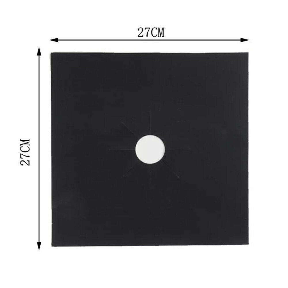 4pcs/set Reusable Gas Range Stove Top Burner Protector Liner Cover For Cleaning