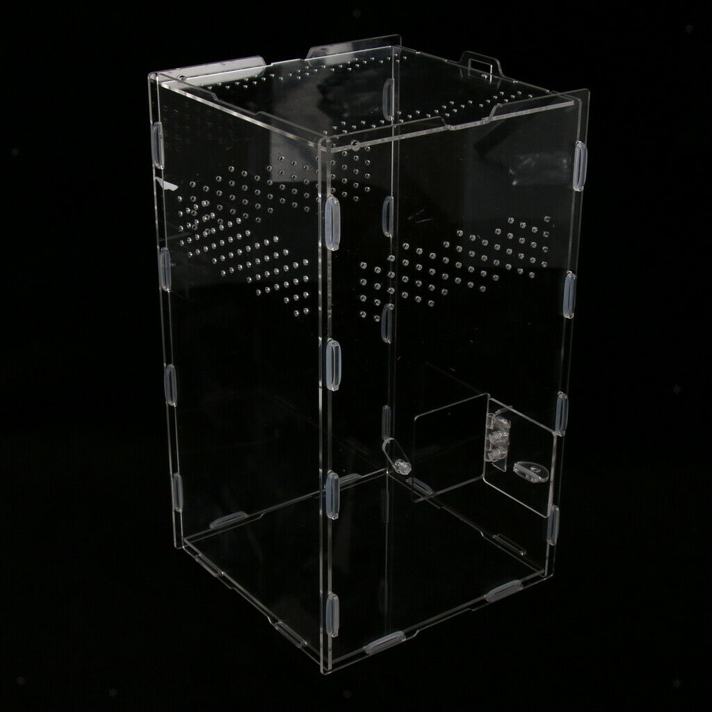 Ventilation & Clear Amphibian Spider Gecko Chameleon Feed DIY Box