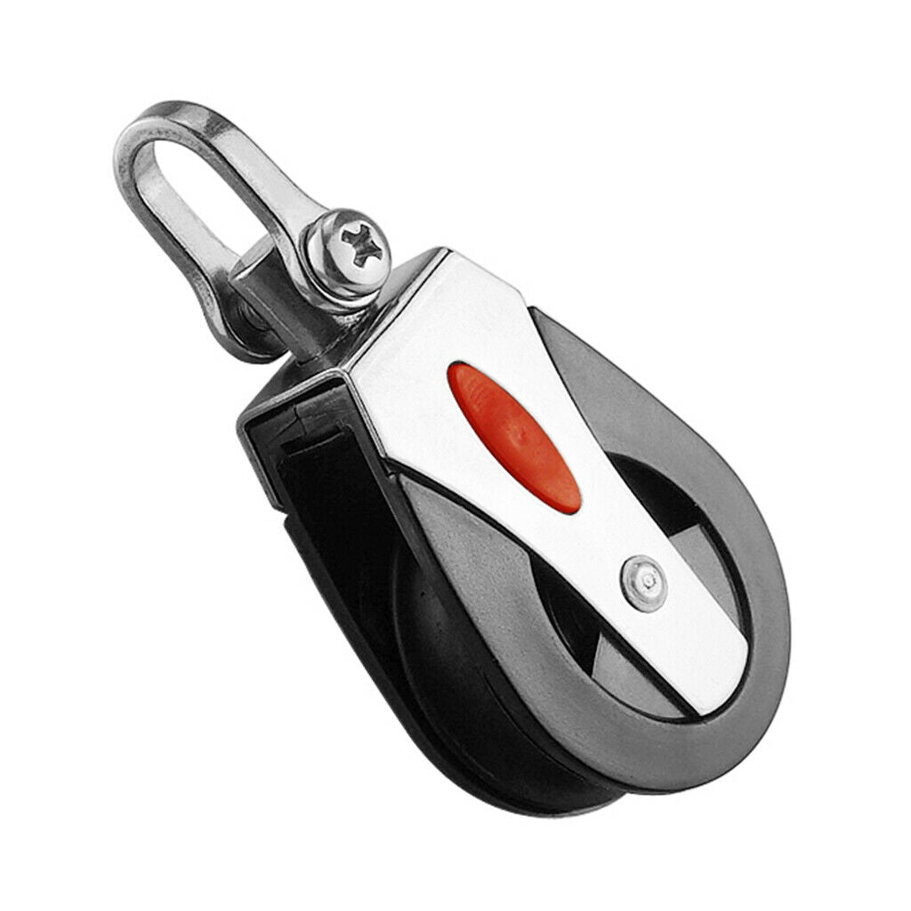 2X HEAVY DUTY 41mm Bearing Nylon Rope Pulley Block