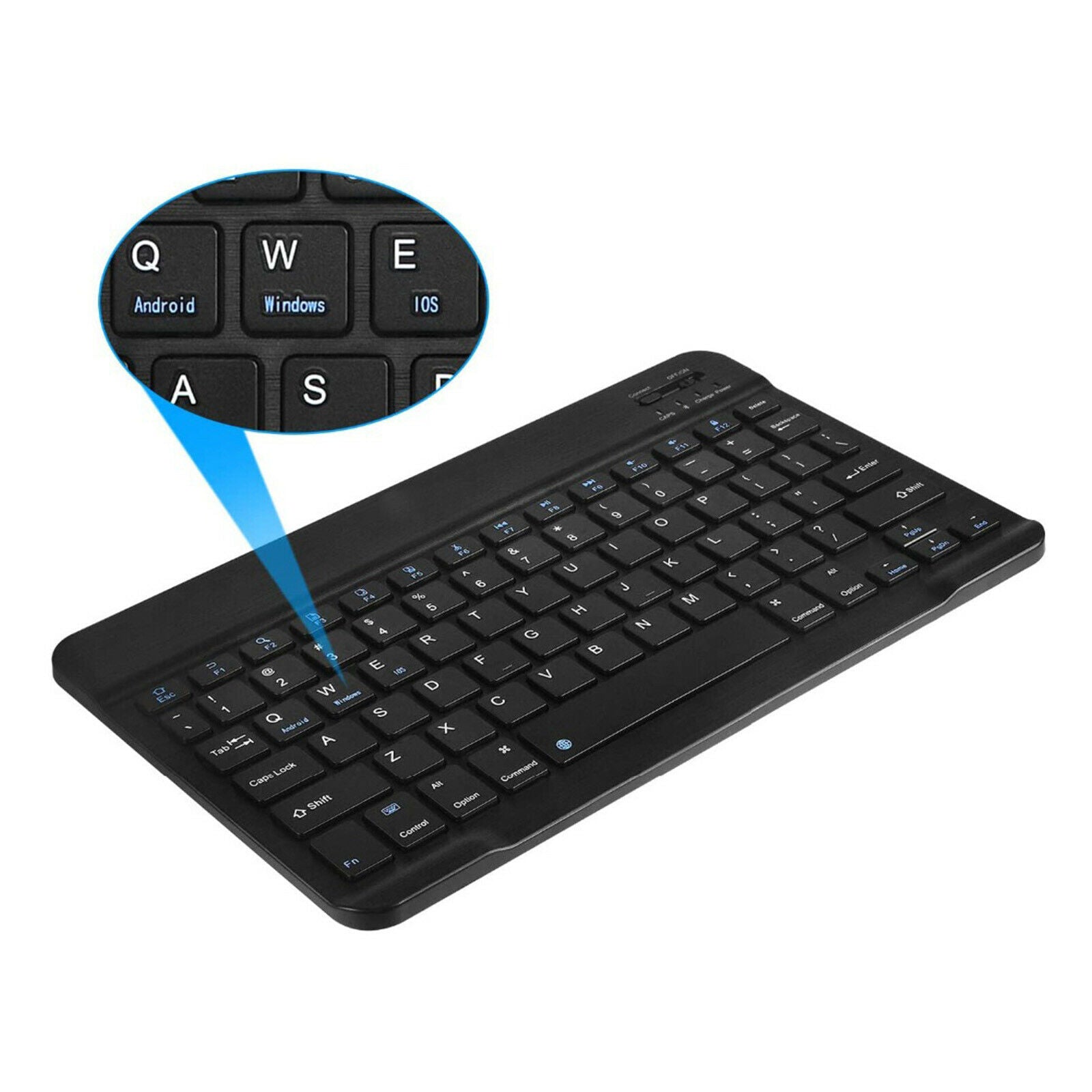 Ultra Thin Compact Bluetooth   Keyboard Mouse Comb Rechargeable for PC