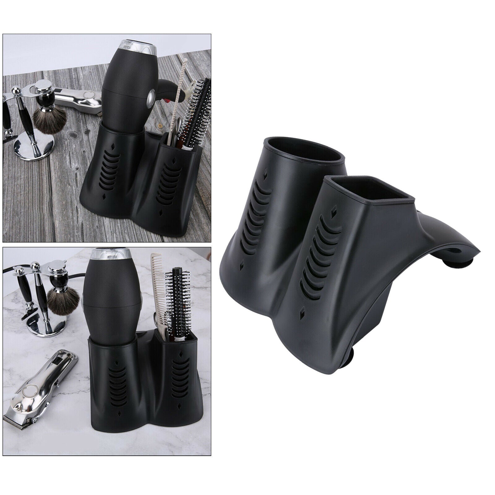 Desktop Hair Dryer Holder Dock Storage Scissors Organizer Blow Dryer Stand