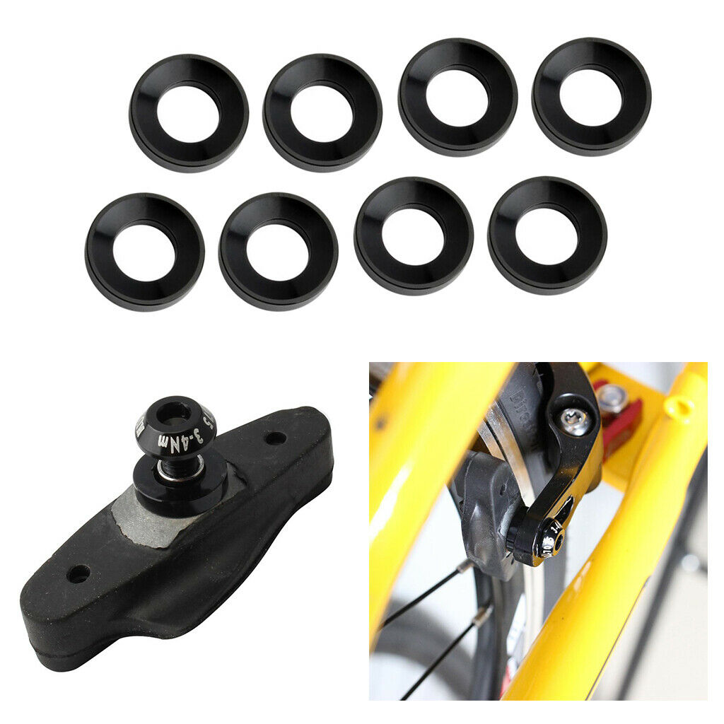 Lots 8 Aluminum Bicycle Disc Brake Bolts Spacer MTB Bike Washers Rings