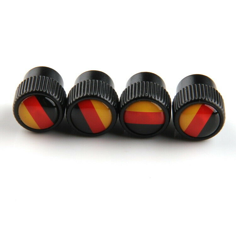 4Pcs Car Wheel Tire Valve Stem Air Cap Dust Cover Germany German Flag Universal