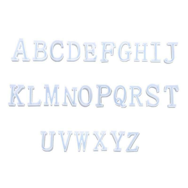 26 Pcs/set Crystal Epoxy English Letters Alphabet Silicone Mould DIY Handmade UV