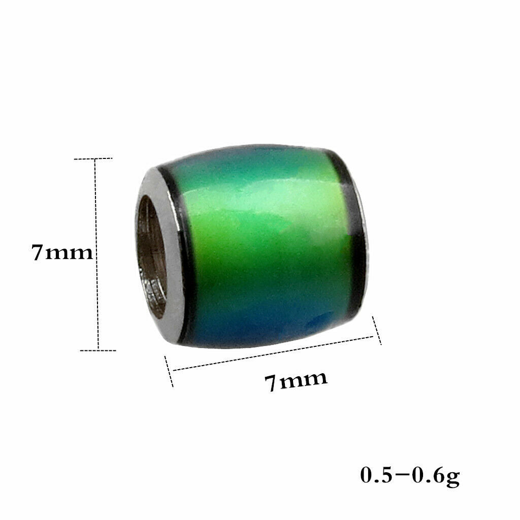 5 Pieces/ Pack Stainless Steel Color Change Loose Beads Emotions Sensitive