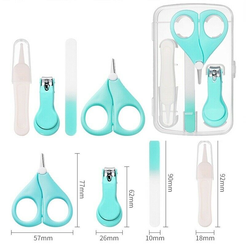 4Pcs/set Baby Infant Nail Clippers Scissor Tweezers Foot File Manicure Cutter