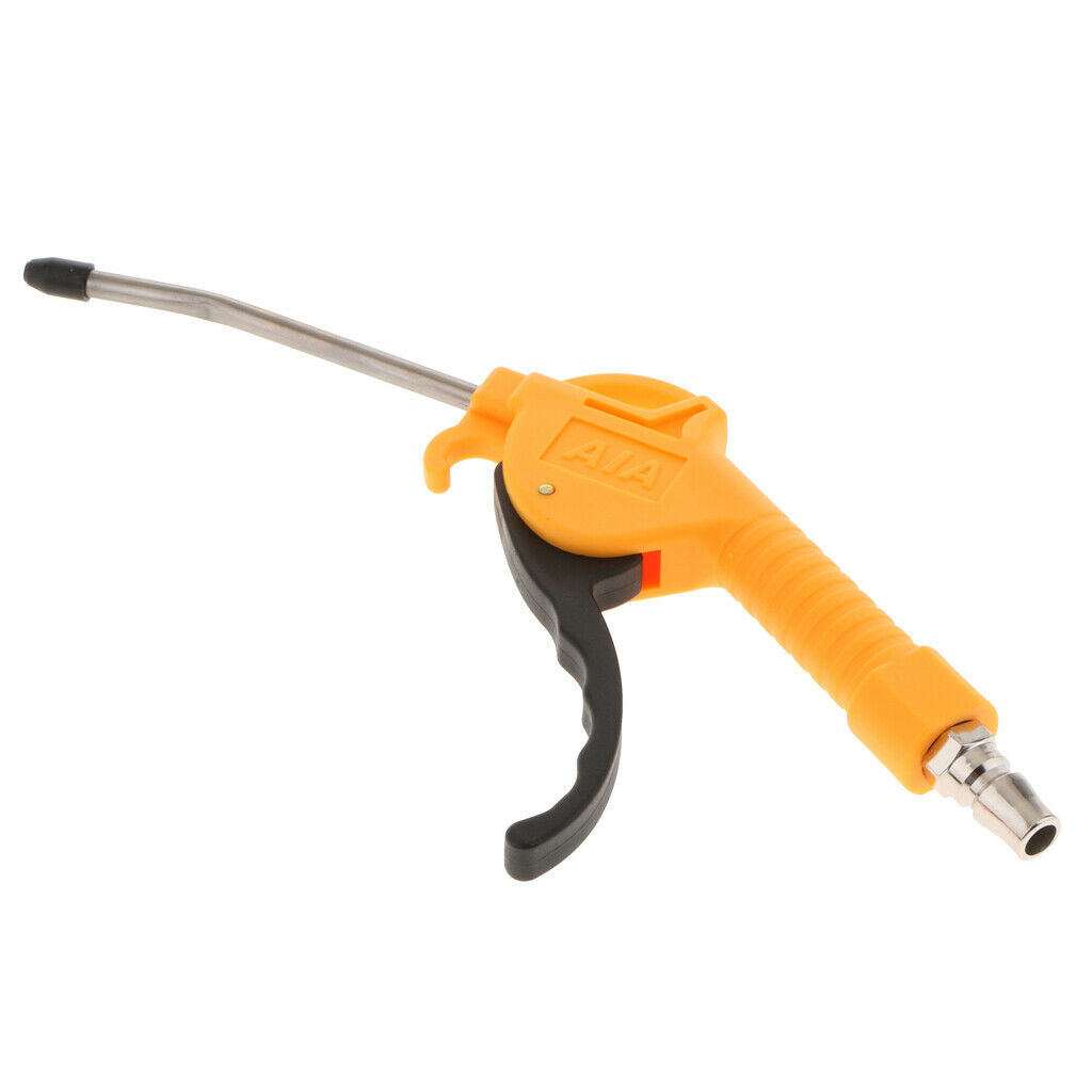 Air Blow Gun Long Reach Spray Nozzle Compressed Air Gun Clean Tool Yellow