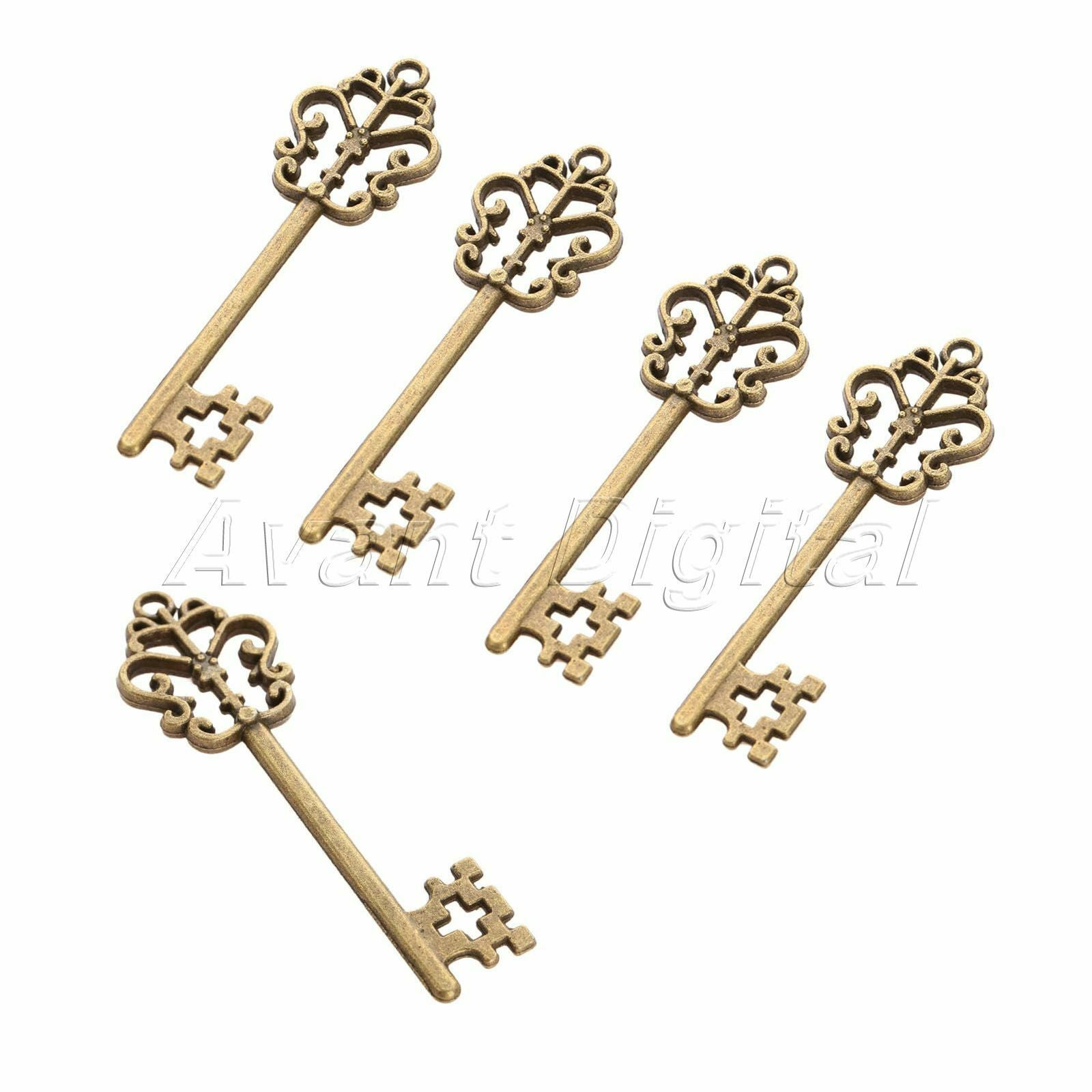 Stylish Skeleton Key Charms Pendant Findings Wedding Gift Jewelry Making 57*17mm