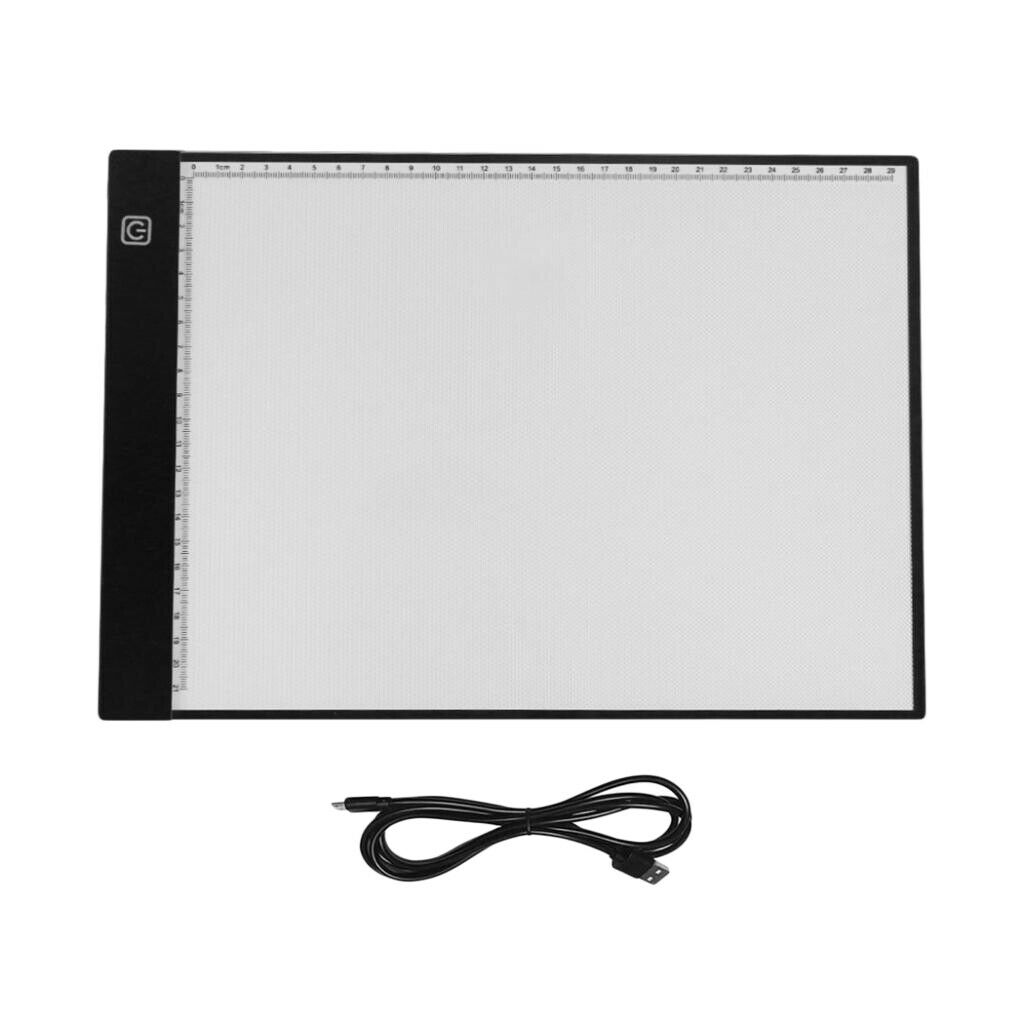LED light bar Art Tattoo A4 drawing pad table template with scale