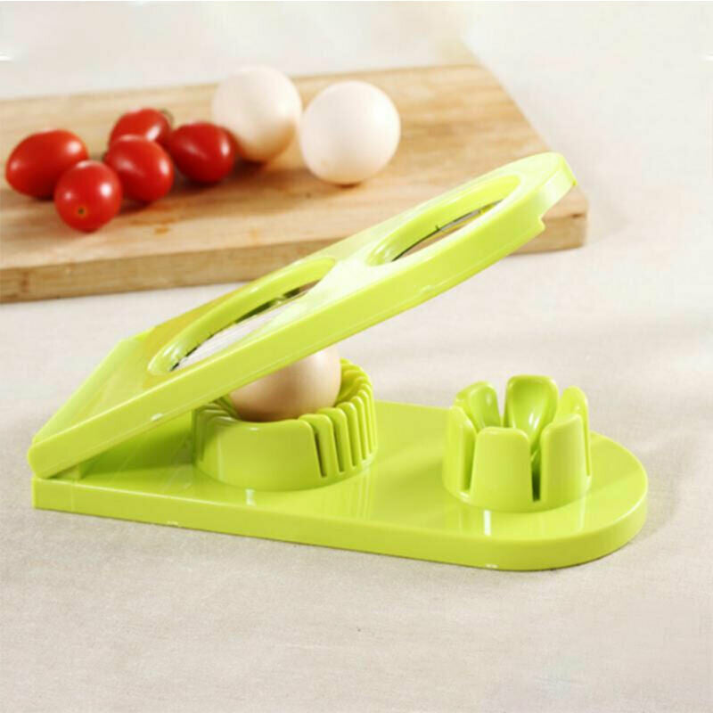 Egg Slicer Cutter Fruit Garnish Easy Clean Stainless Steel Kitchen Separa.l8
