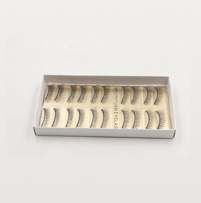 10 Pair Black Natural Bushy Cross False Eyelashes Women Mink Hair Eye Lashes A02