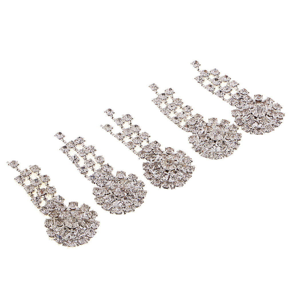5 Pcs Flower Flatback Sew On Rhinestone Buttons Crystal Accessories For DIY