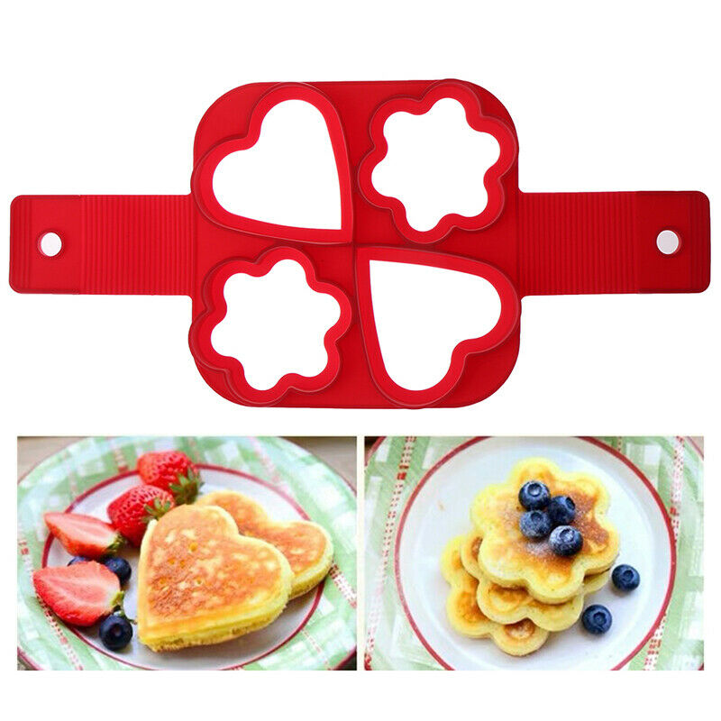 4 Cavity Pancakes Maker Fast cooking tool Silicone Pancake Mold Pastry To.l8
