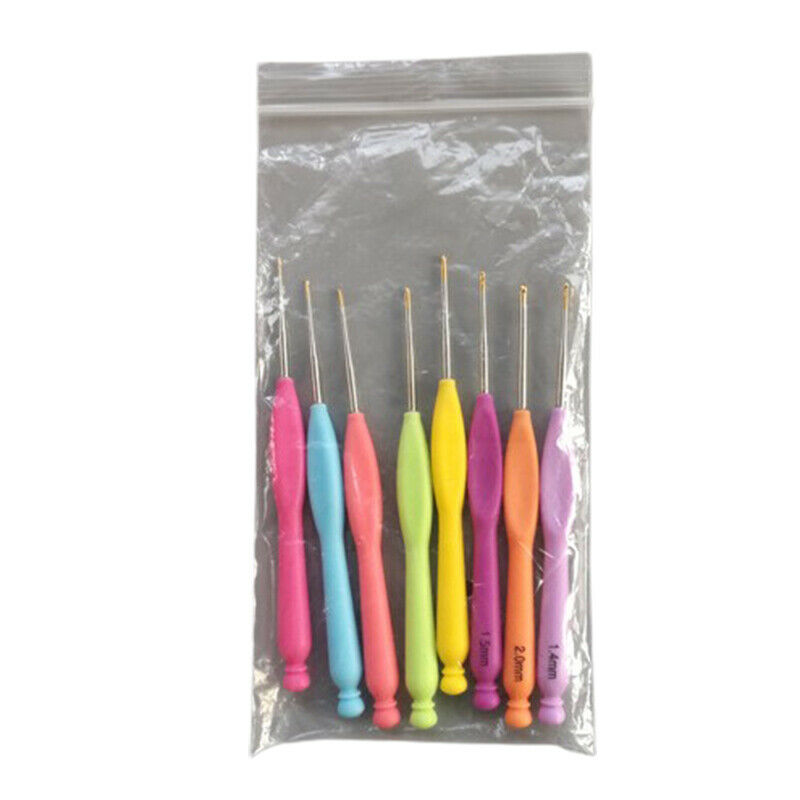 Sewing Tools 8pcs/Set Sweater Metal Crochet Hook Knit Knitting Needle Wea.l8