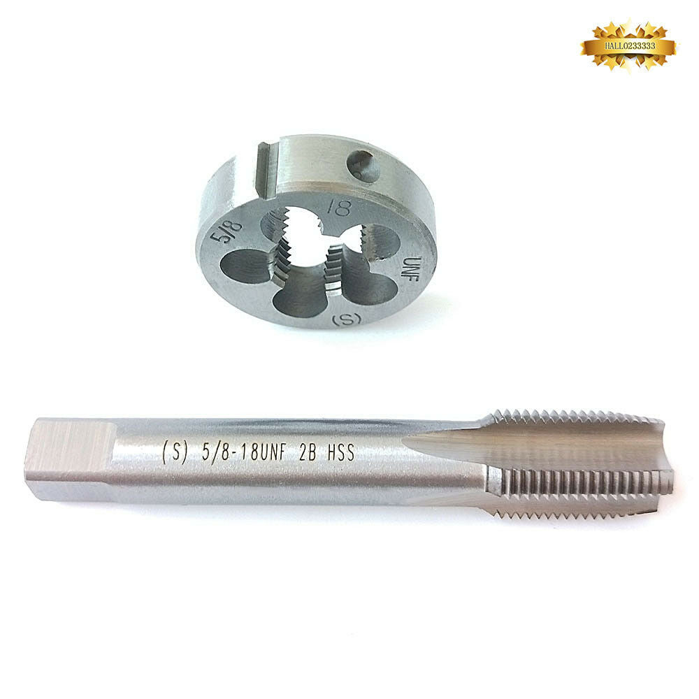 5/8-18UNF Tap And Die,Machine Thread Tap + Round Thread Die Right Hand HSS Taper