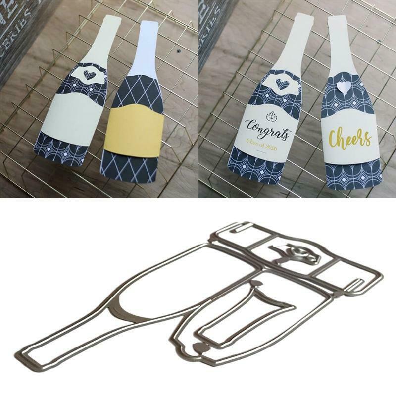 Wine Bottle Set Carbon Steel Cutting Dies DIY Scrapbooking Photo Album Embossing